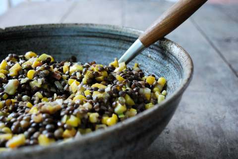vgourmet, Ruth Richardson, vegan lentil salad