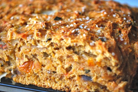 vegan bread, onion bread, savoury bread, vgourmet, ruth richardson