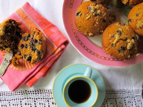 vegan blueberry muffins, babycakes, vgourmet
