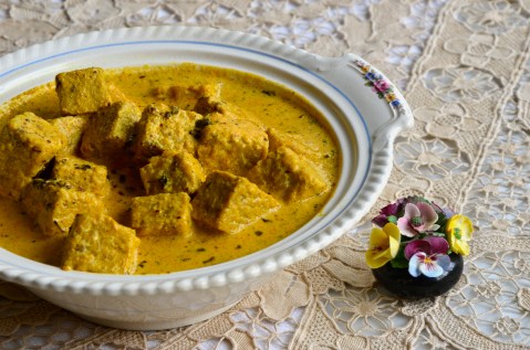tempeh fenugreek curry cream